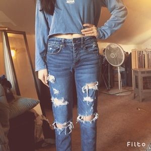 American Eagle Ripped High Waisted Jeans